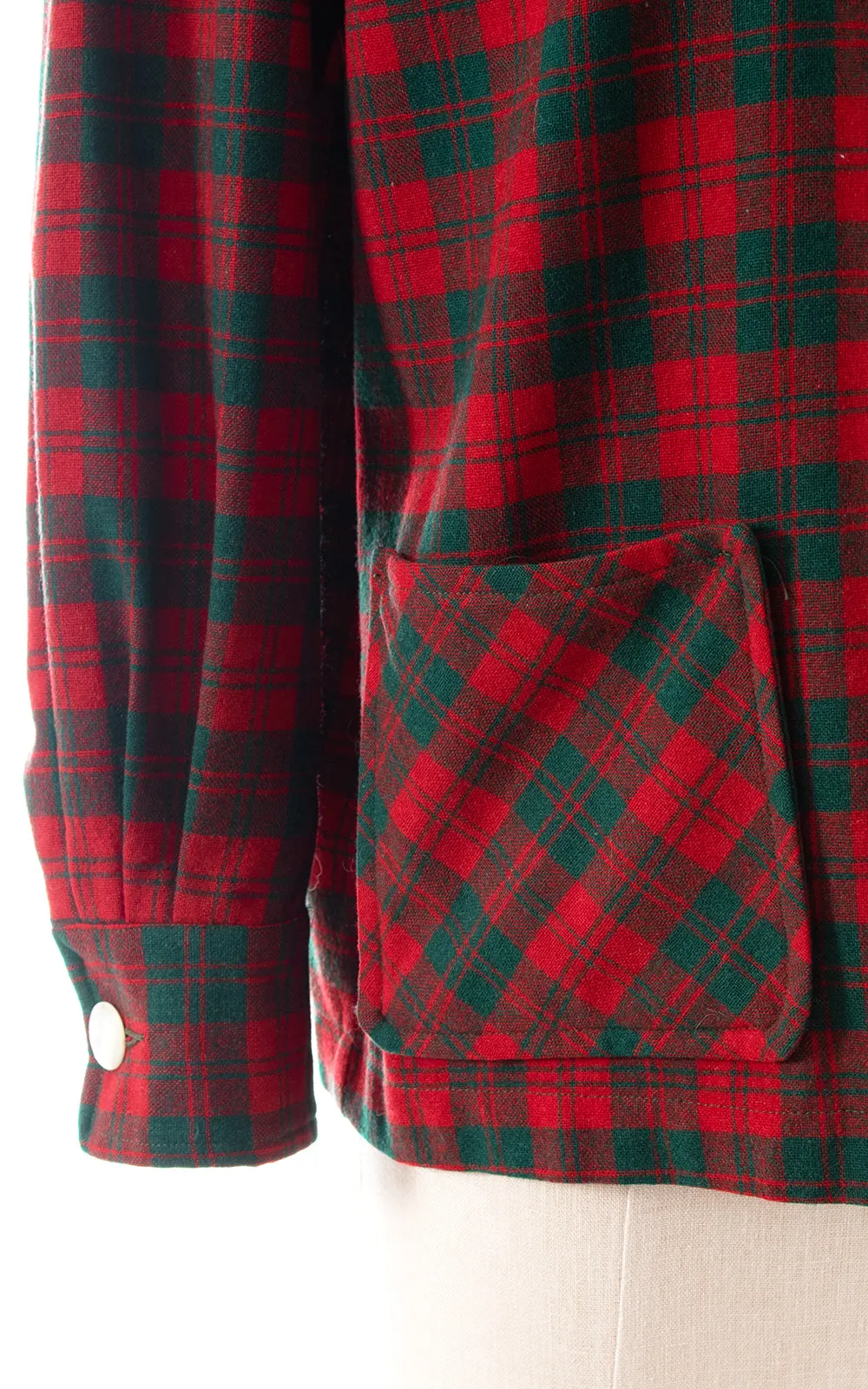 1940s Tartan Wool 49er Jacket | x-large