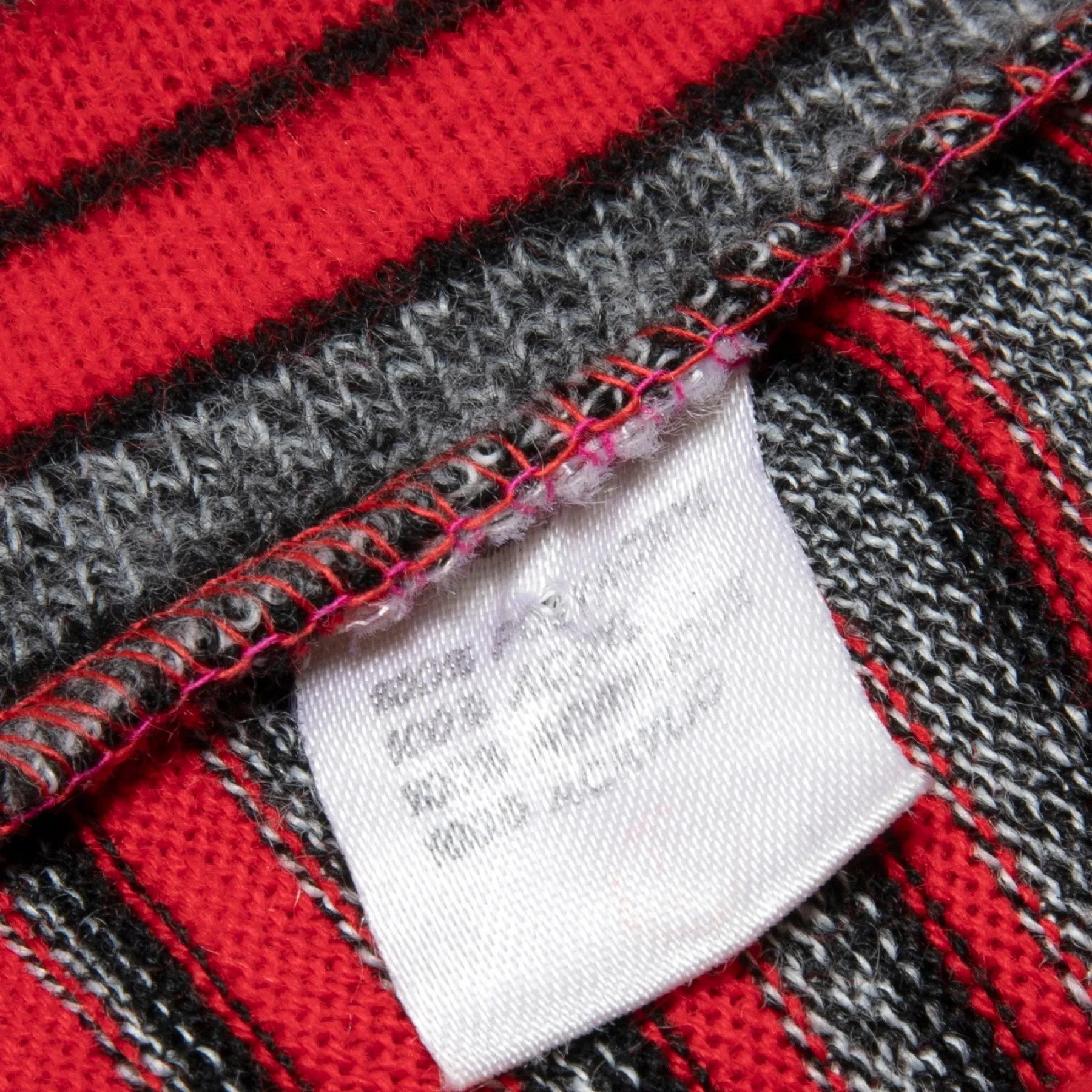 80s Bauhaus Jacquard Stripe Dolman Sweater