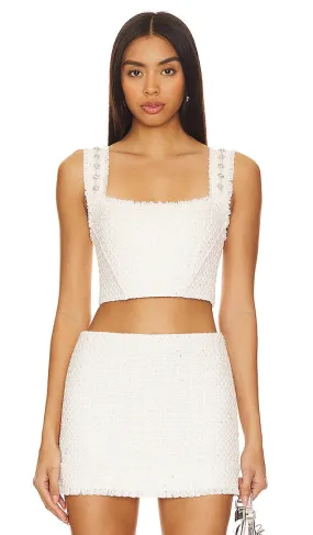 Alice   Olivia Vicenta Structured Corset in White