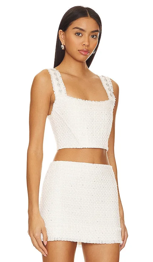 Alice   Olivia Vicenta Structured Corset in White