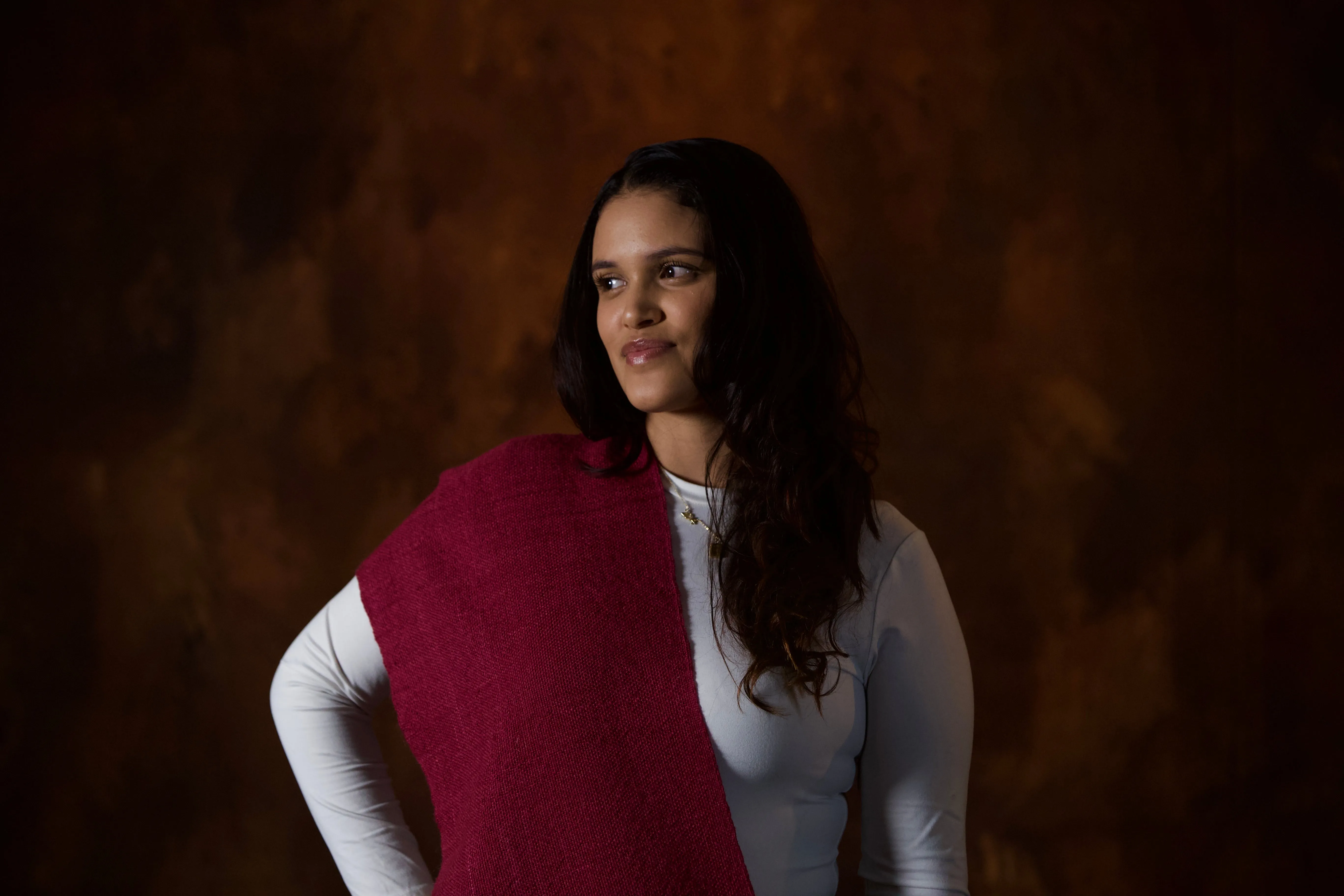 Alpaca Scarf  - Burgundy Tafetán