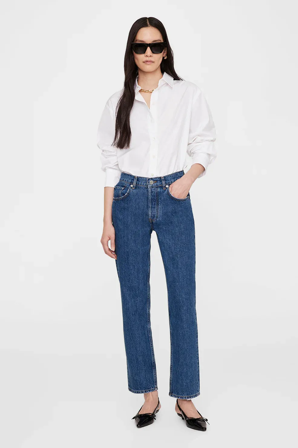 Anine Bing Essie Shirt in White