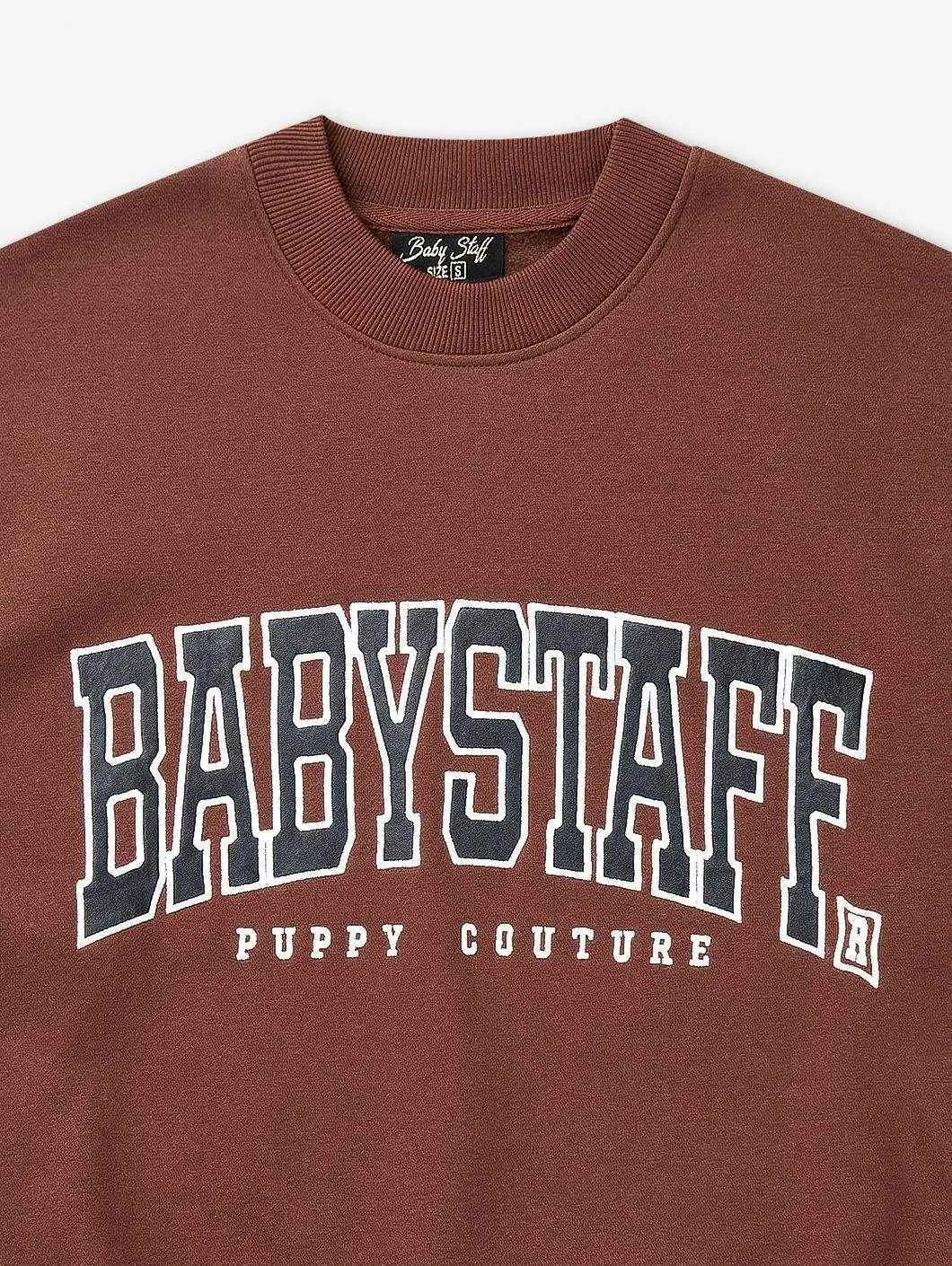 Babystaff College Oversized Sweatshirt Brown