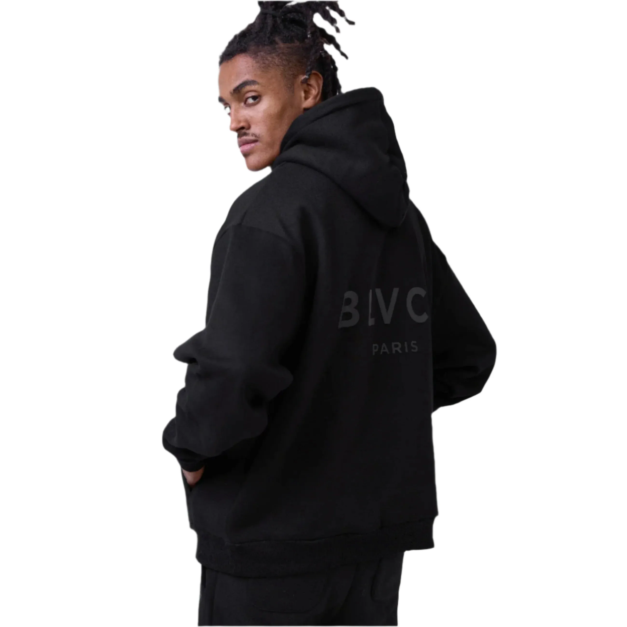Blvck Paris - "Blvck Hoodie 'Black" - UV Print Logo - Unisex