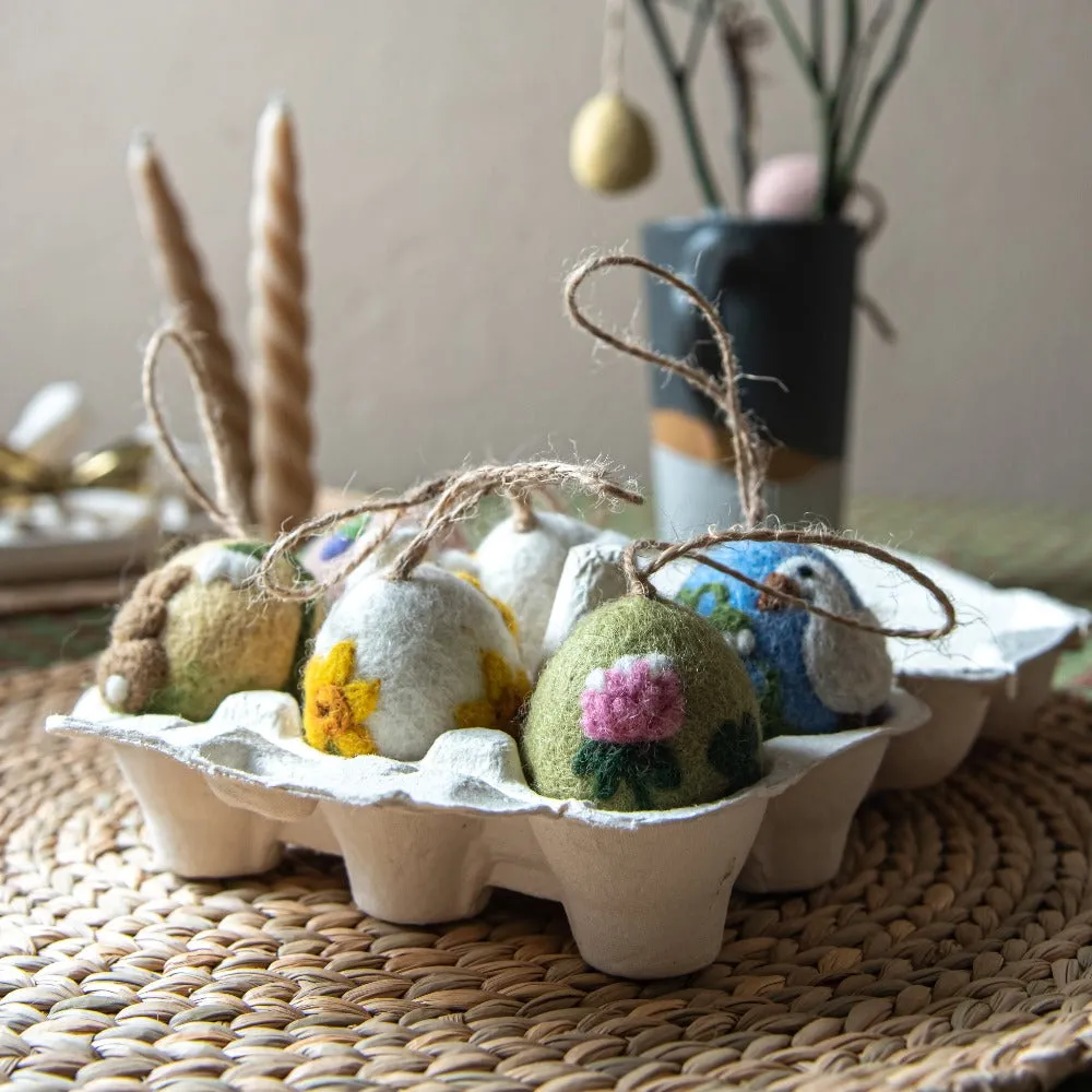 Box of six artisan egg ornaments (PREORDER)