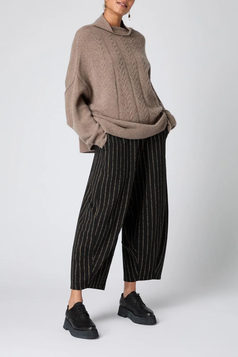 Broken Stripe Jersey Bubble Trousers