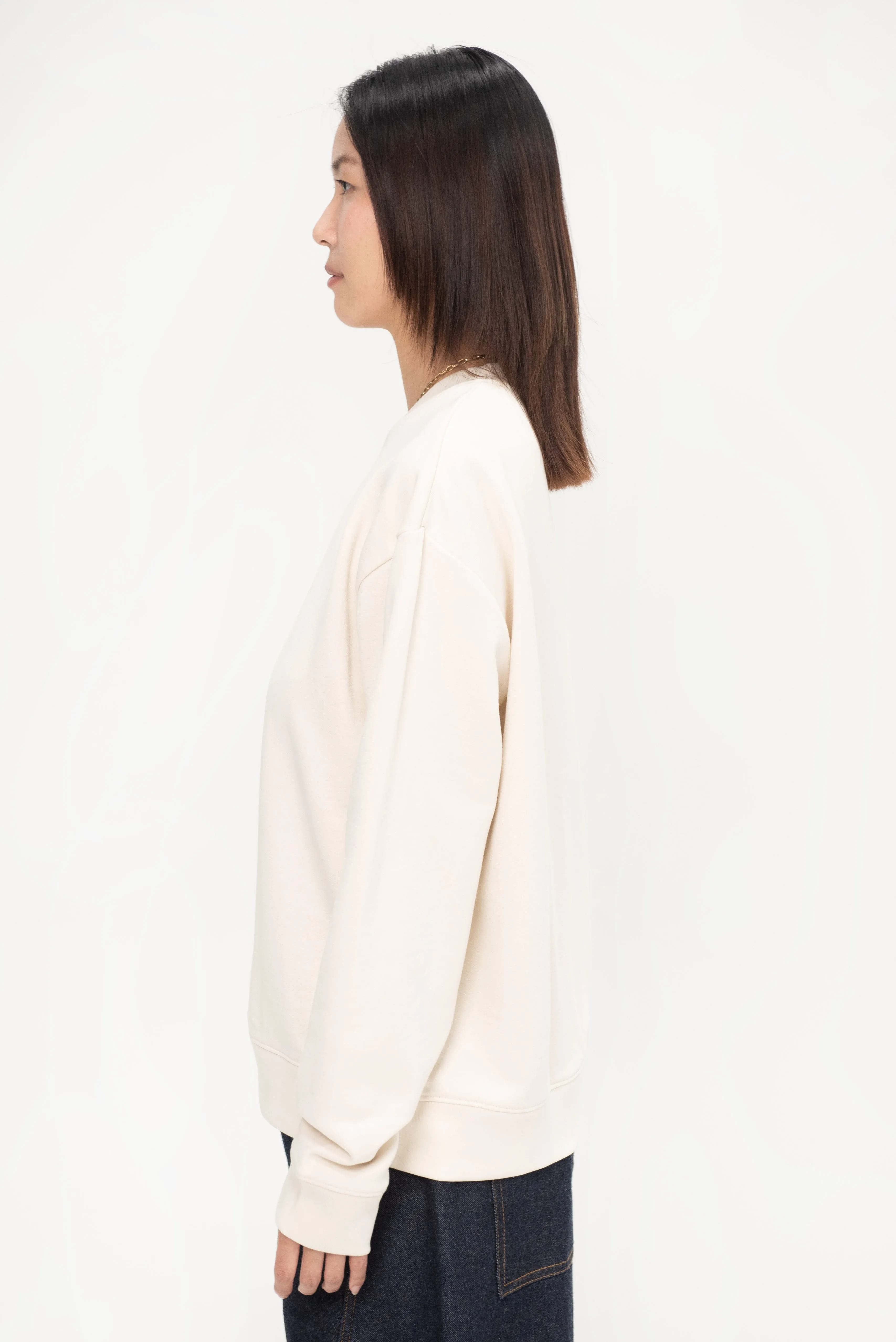 Crew Neck Sweatshirt, Ivory