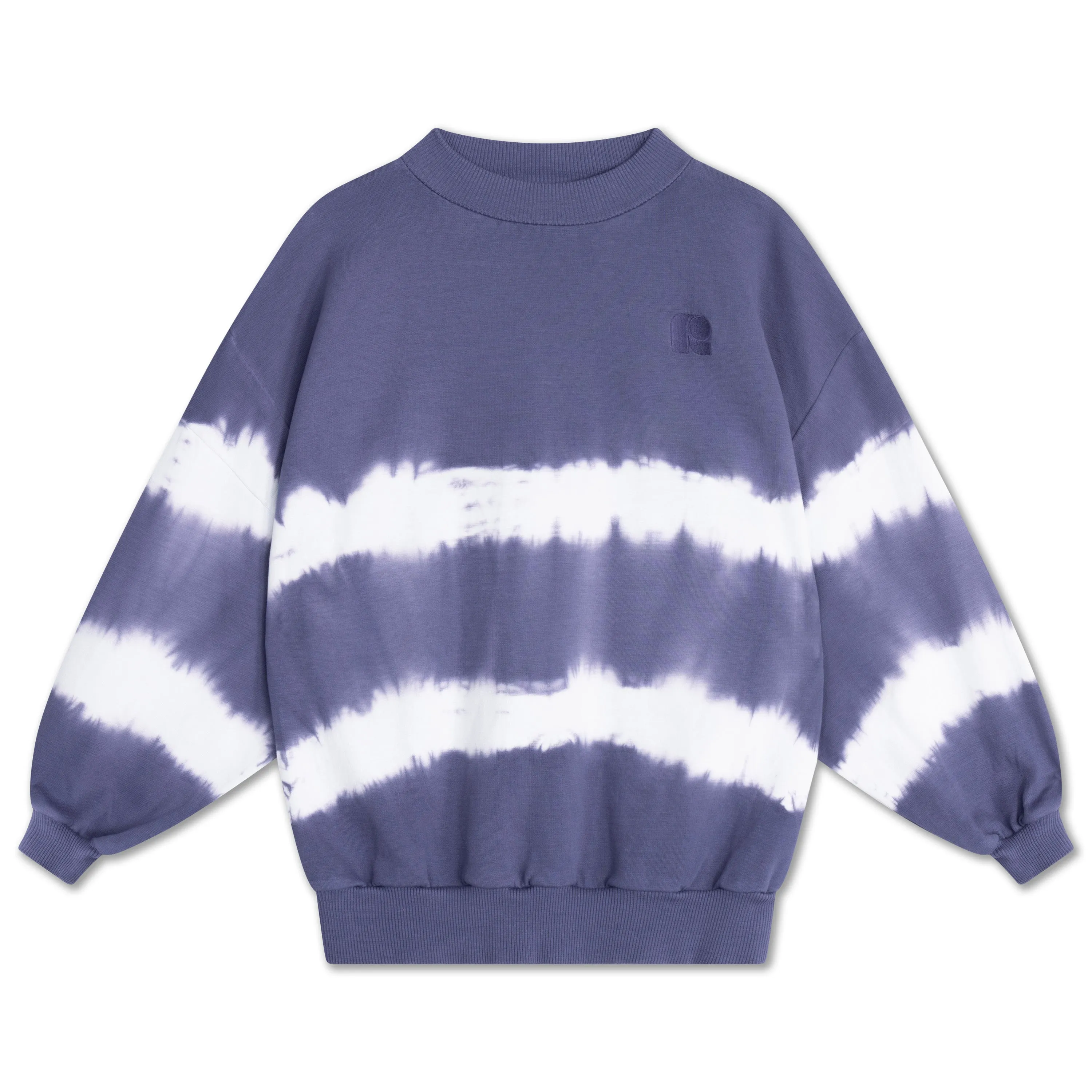 crewneck sweater - night shade blue tie dye