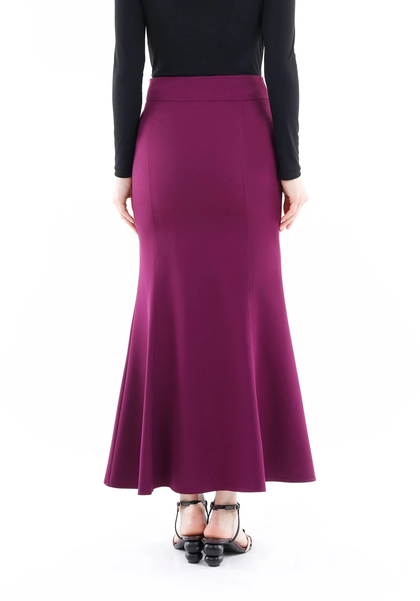 Damson Fishtail Maxi Skirt