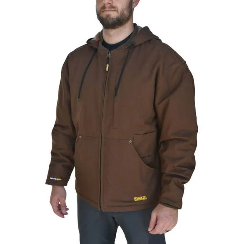 DEWALT Heated Heavy Duty Work Coat Tobacco With Battery & Charger