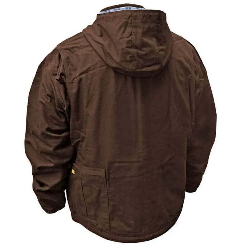 DEWALT Heated Heavy Duty Work Coat Tobacco With Battery & Charger