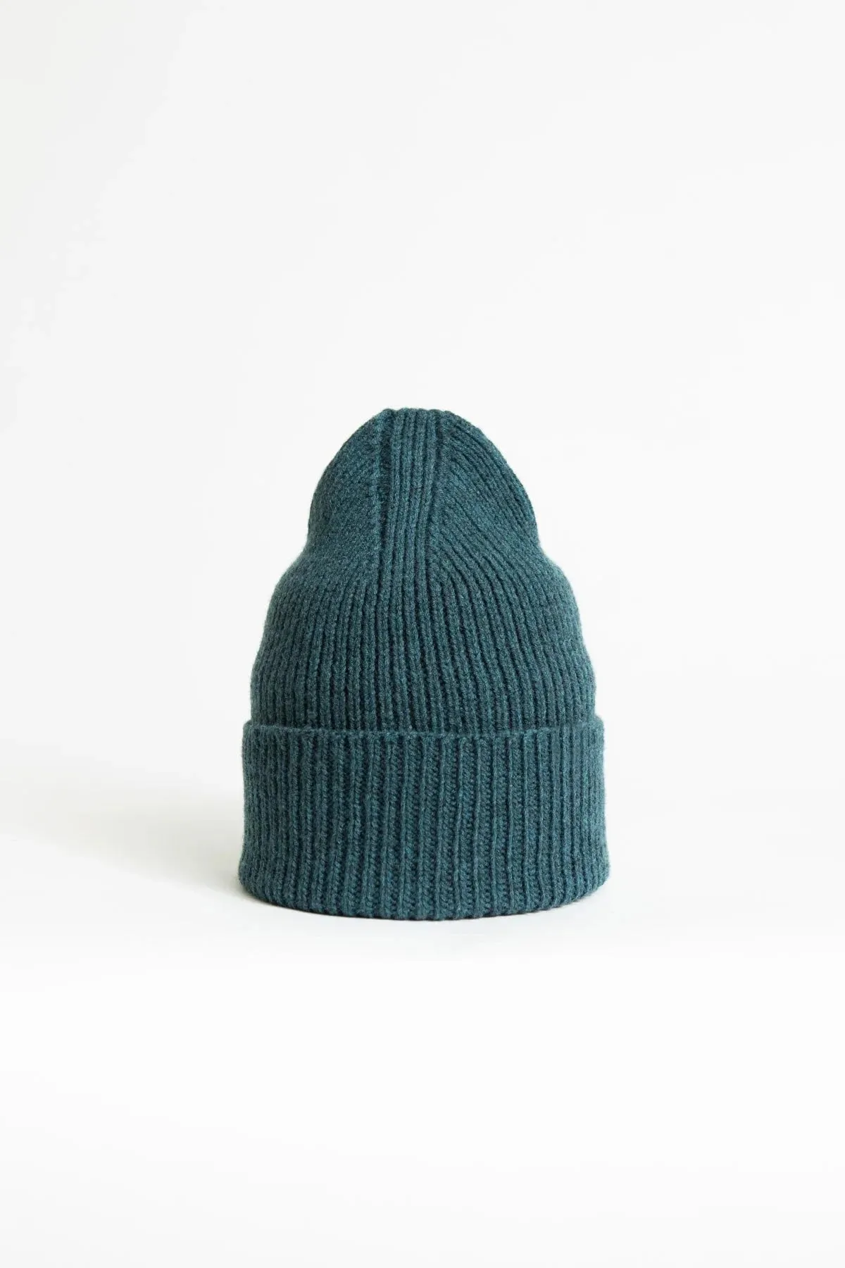 Dinadi Merino Handknit Rib Hat Dragonfly Green