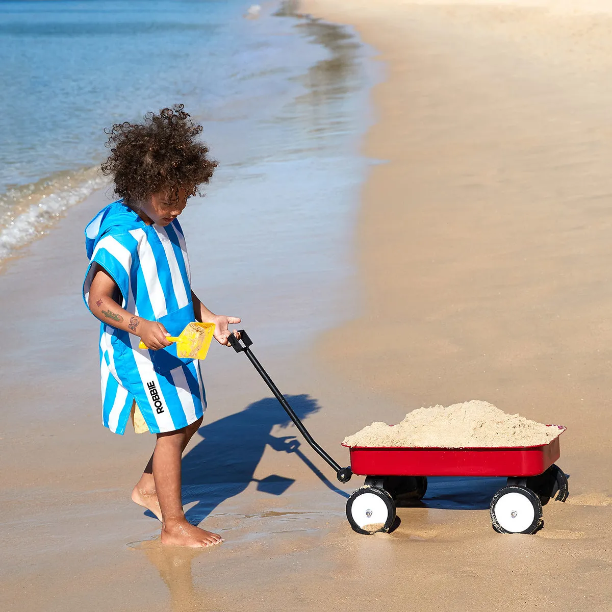 Dock & Bay Poncho Kids - Bondi Blue - Customized Embroidery Personalized for You