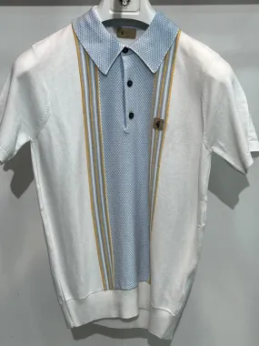 GABICCI HADON KNITTED POLO V54GM11-WHITE