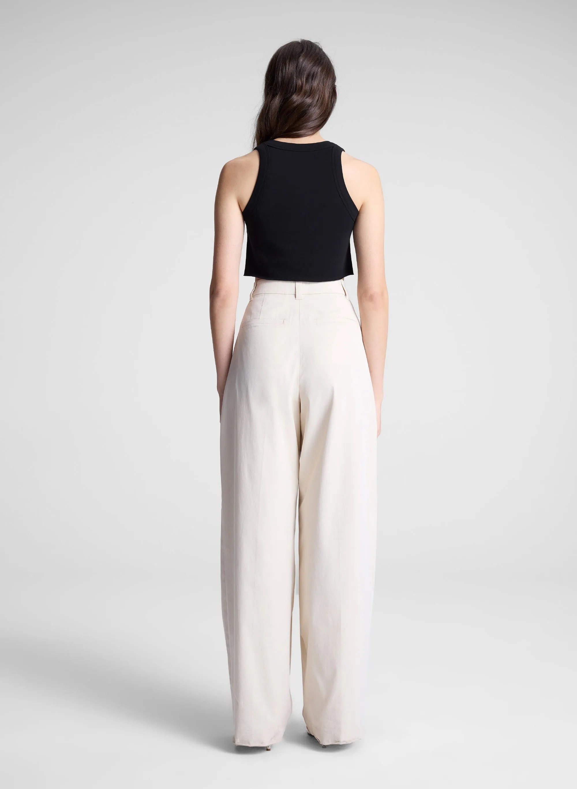 Halsey Cropped Cotton Rib Tank