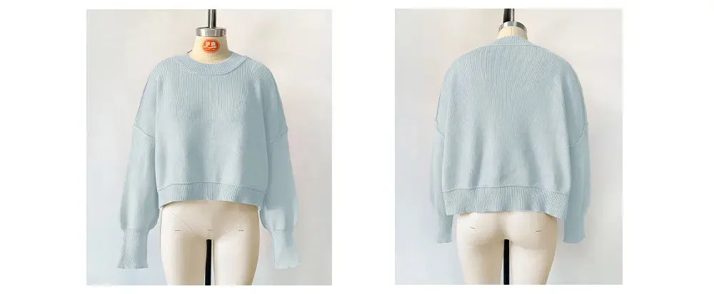 Oversized Trendy Women's Knit Top Sweater