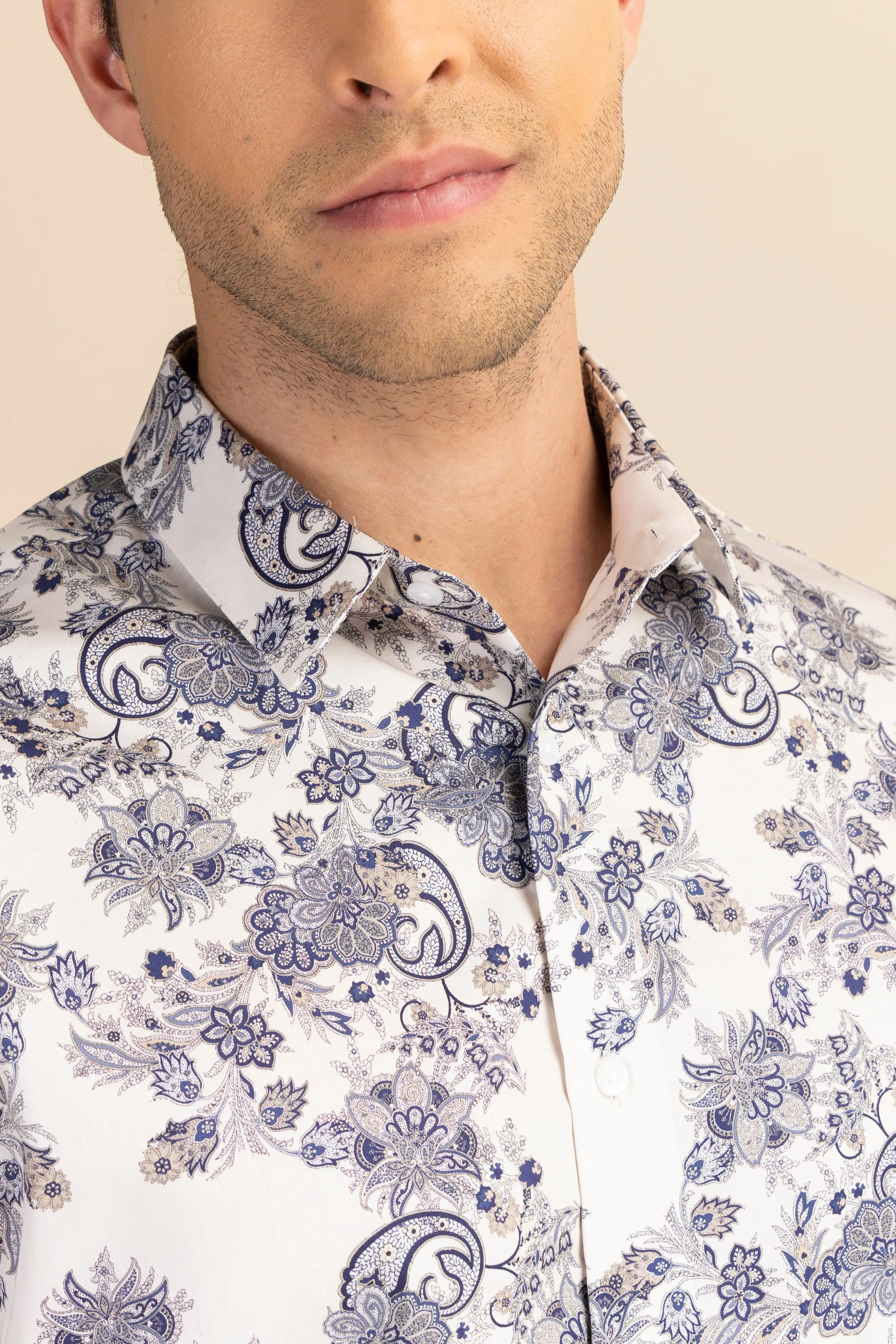 Paisley satin shirt EOSS