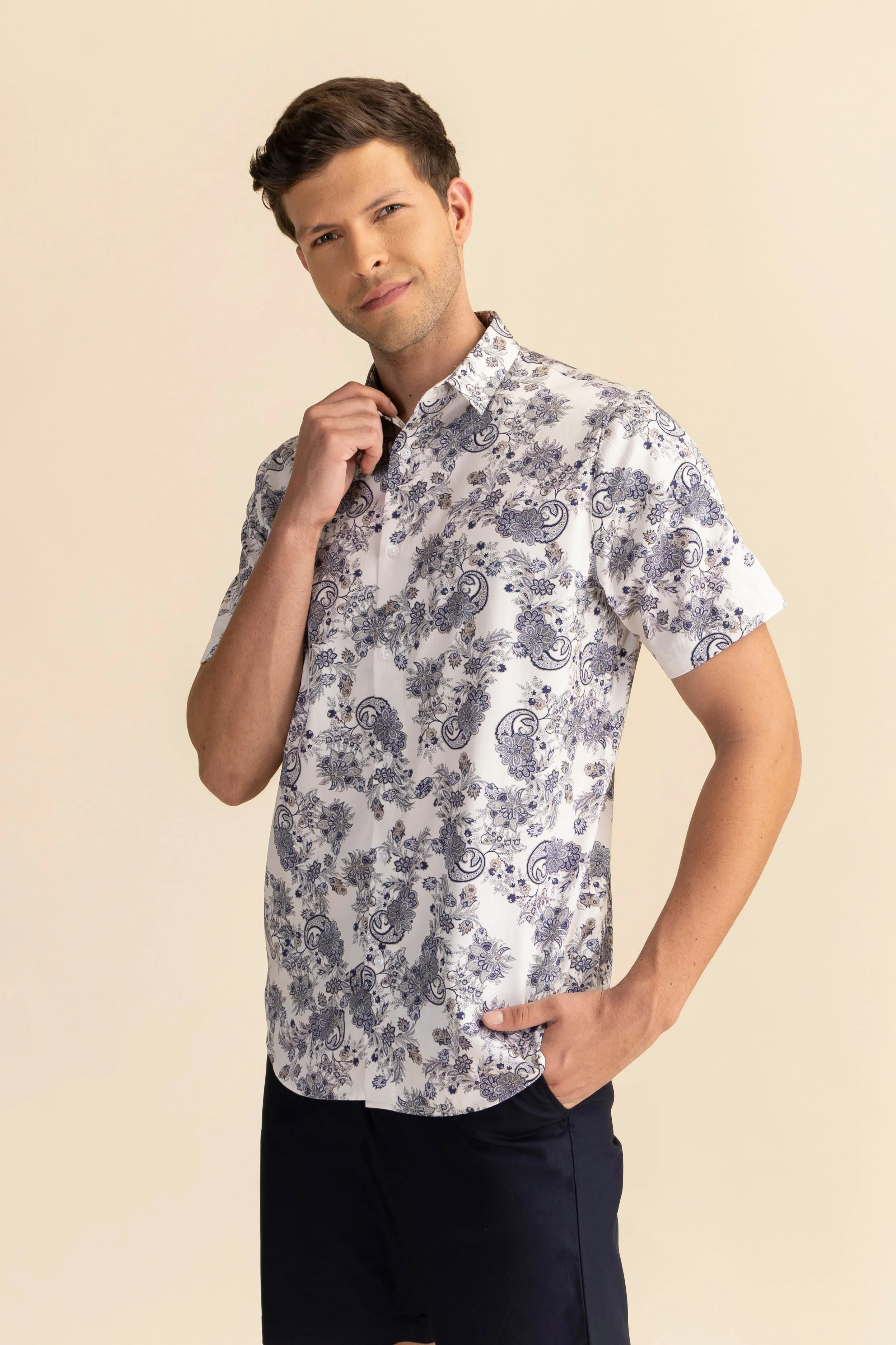 Paisley satin shirt EOSS