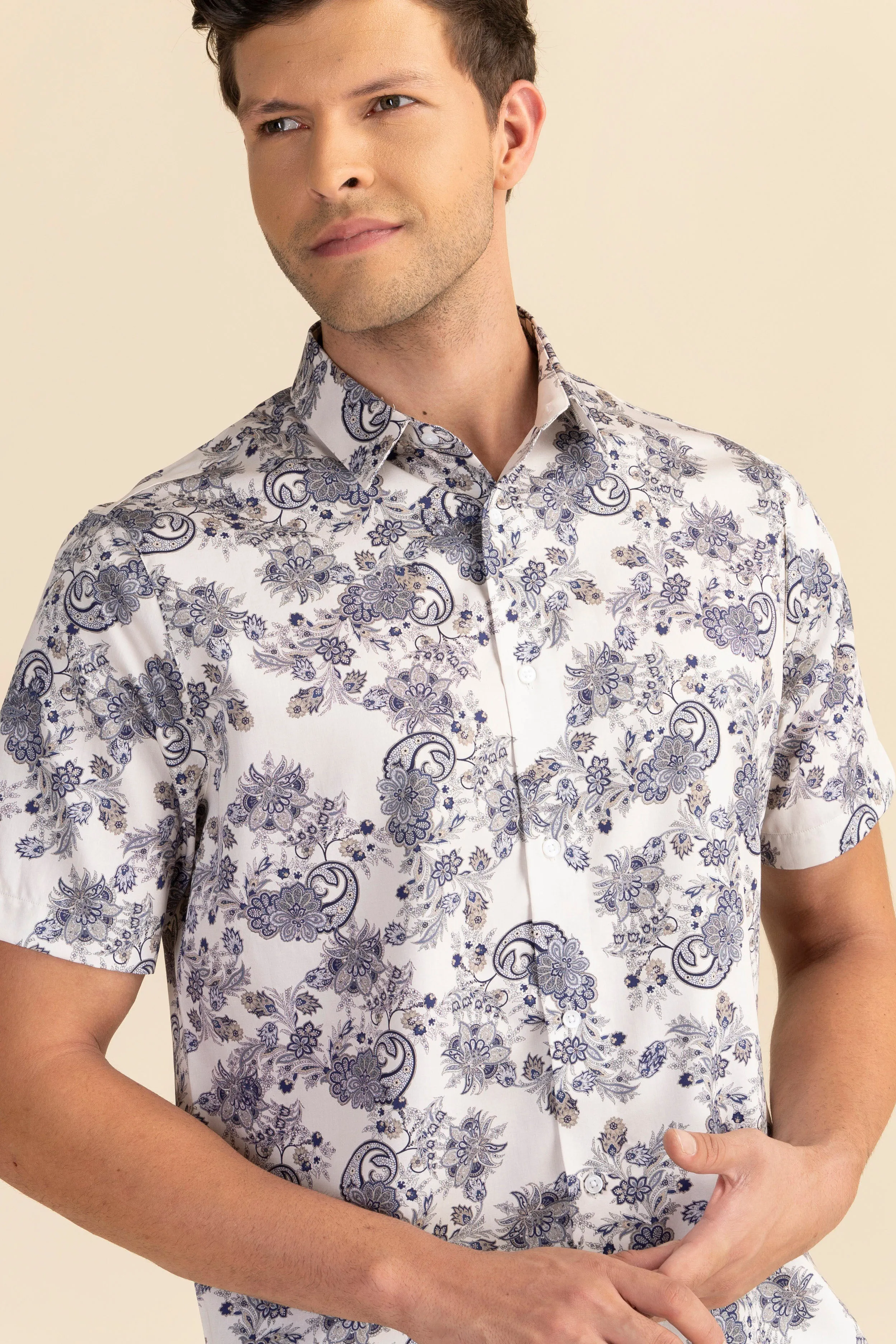 Paisley satin shirt EOSS