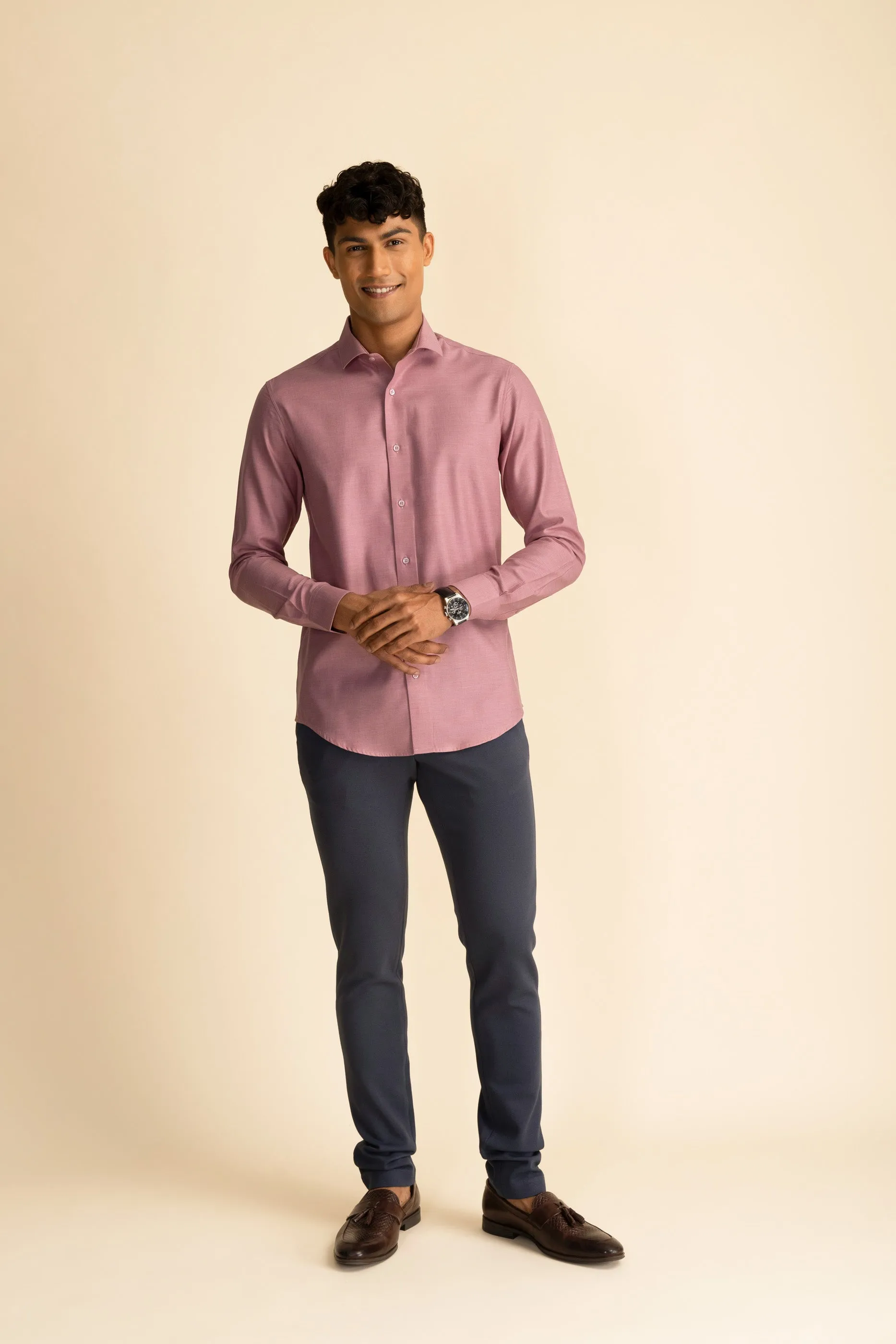 Pink Melange Shirt