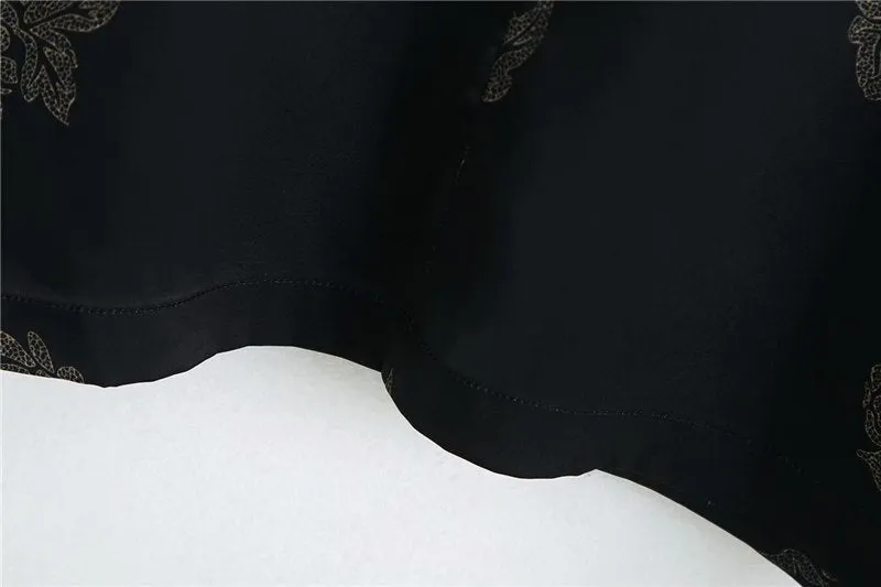 PRINT BLOUSE WITH SIDE VENTS