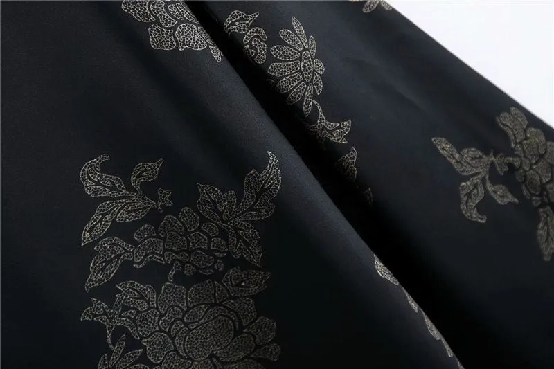 PRINT BLOUSE WITH SIDE VENTS