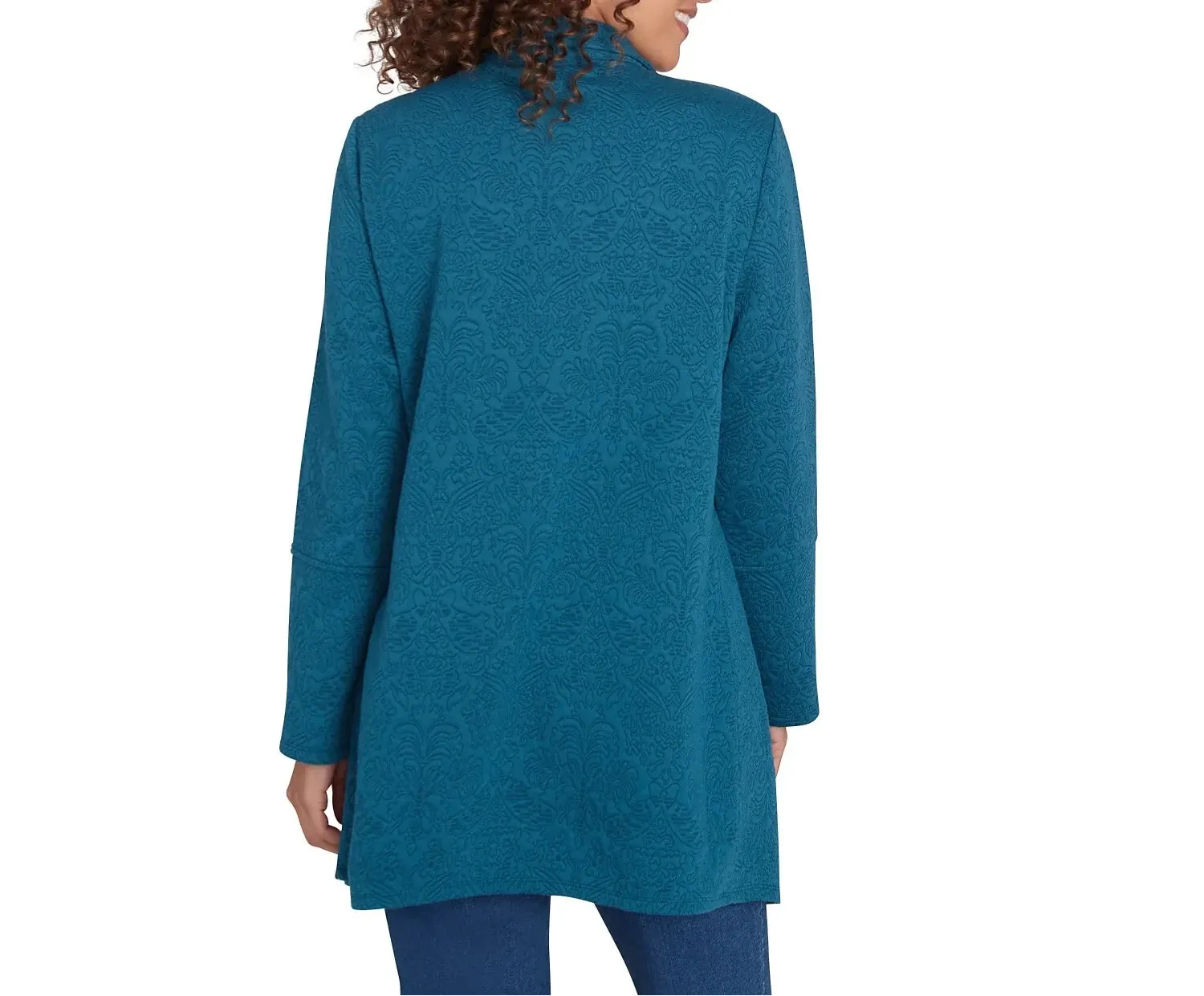 Ruby Rd. Womens Winter Scroll Quilted Knit Jacket