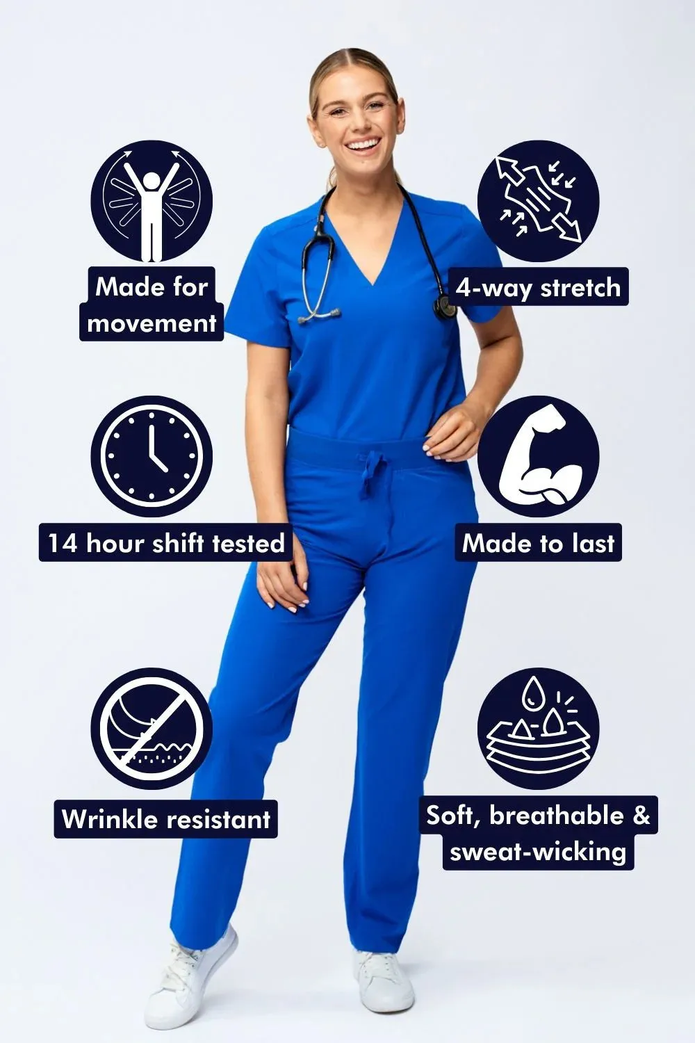 Women's Essential Straight-Cut Scrub Pants - Clearance Sale
